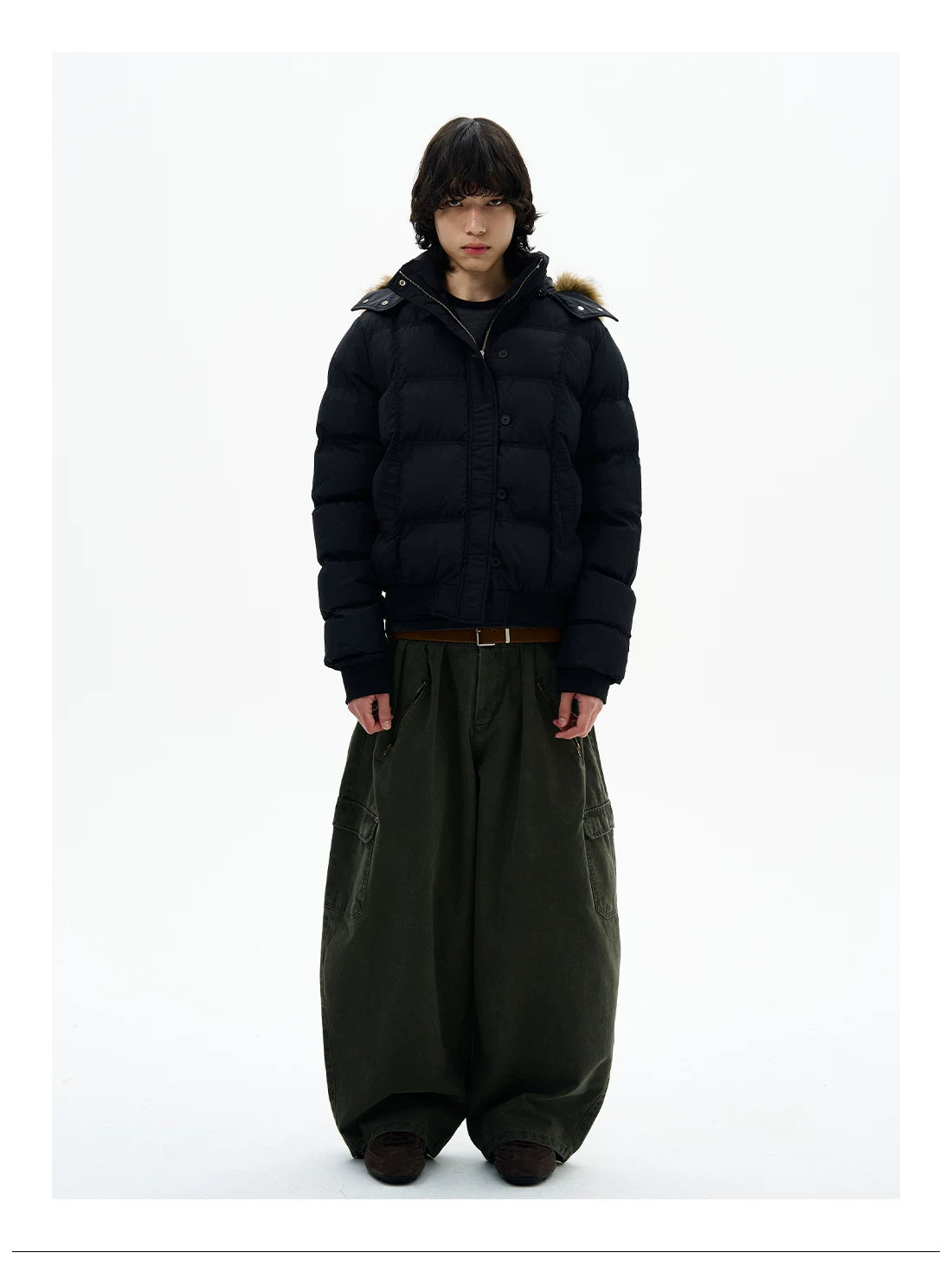 Faux Fur Hood Puffer Jacket product photo