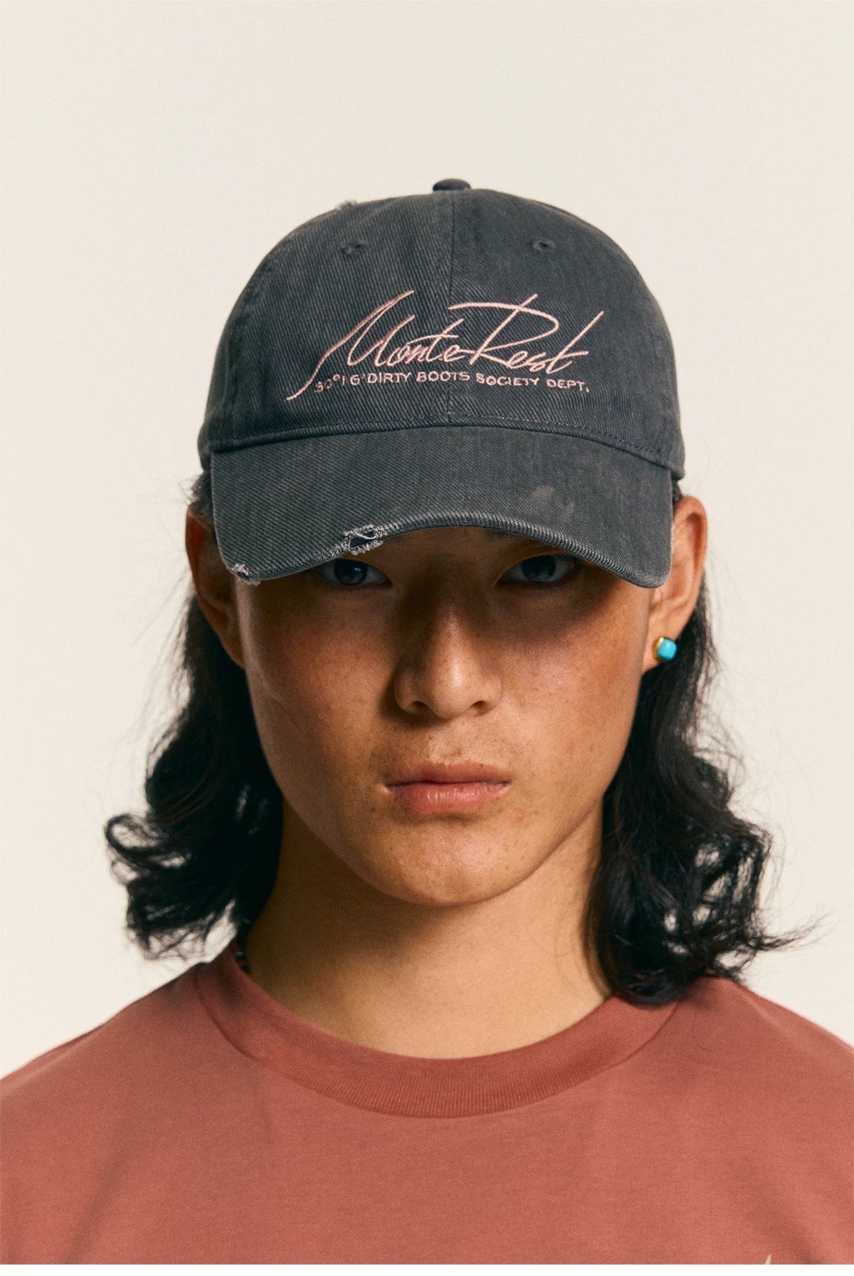 Vintage Washed Soft Crown Baseball Cap with Embroidered Outdoor Logo