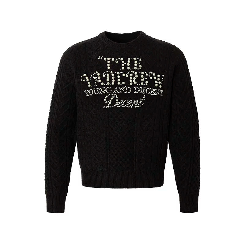 Pearl Letter Knit Sweater