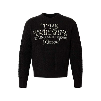 Pearl Letter Knit Sweater