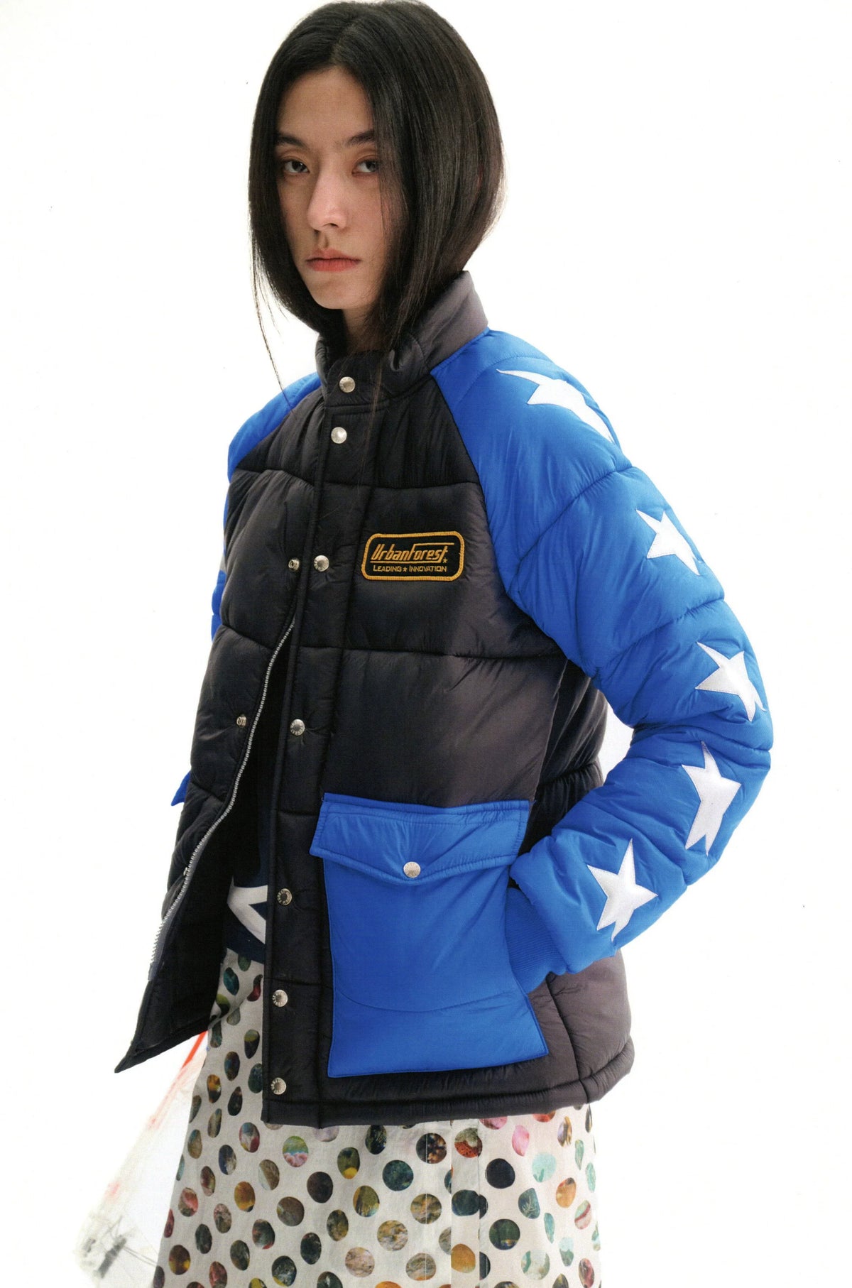 Star Print Puffer Jacket - view 7