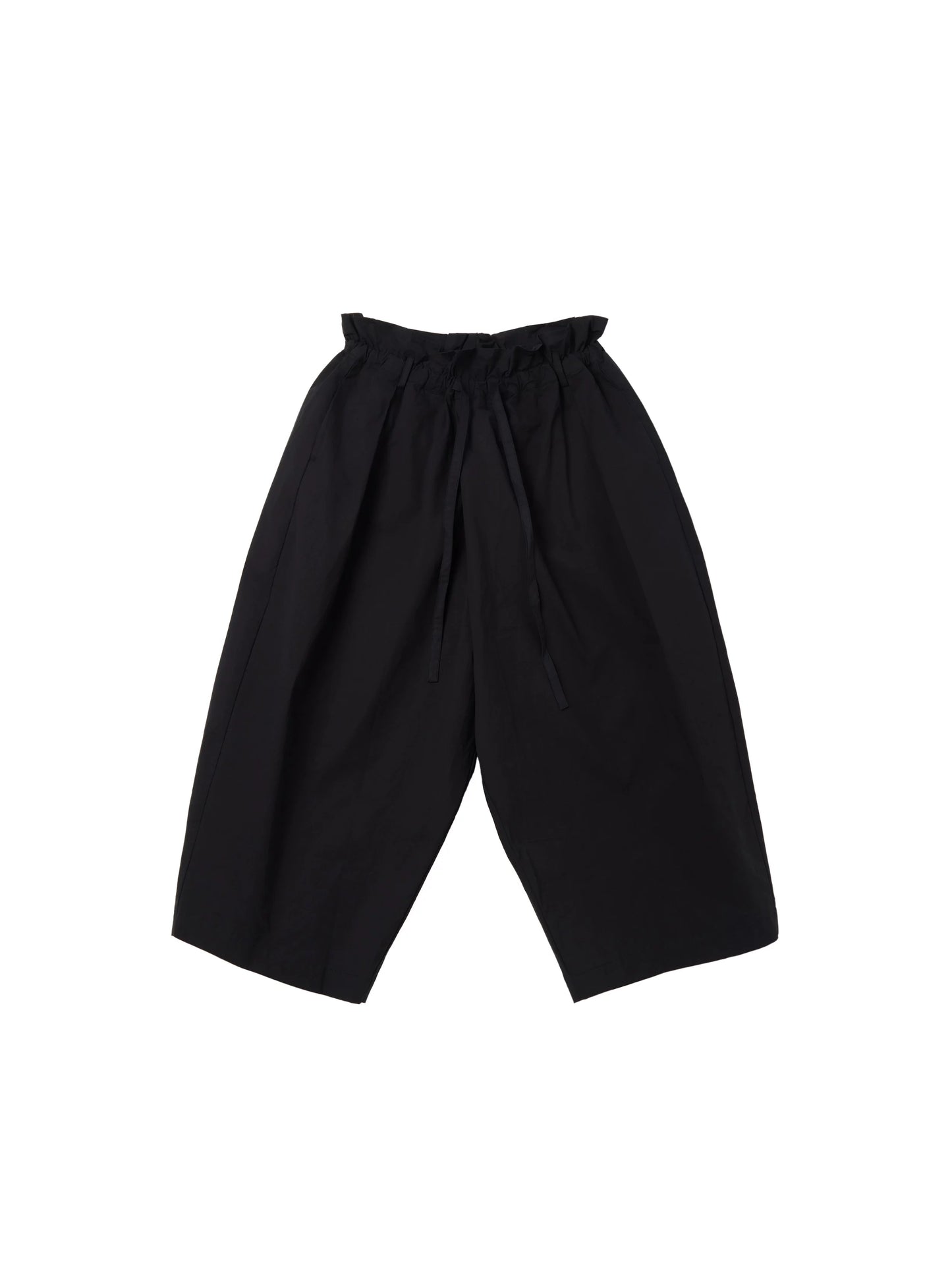 Women's Black Drawstring Balloon Wide Leg Pants