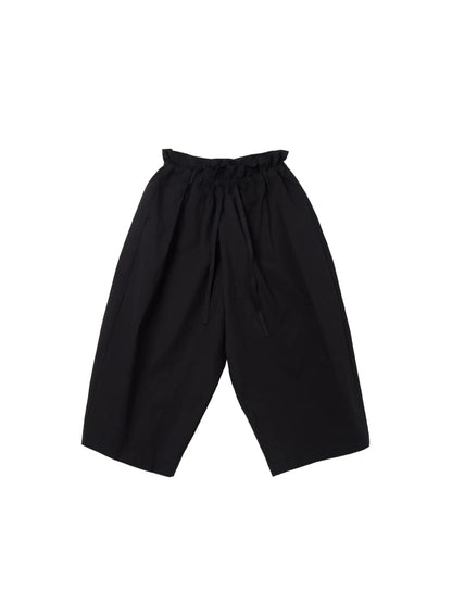 Women's Black Drawstring Balloon Wide Leg Pants