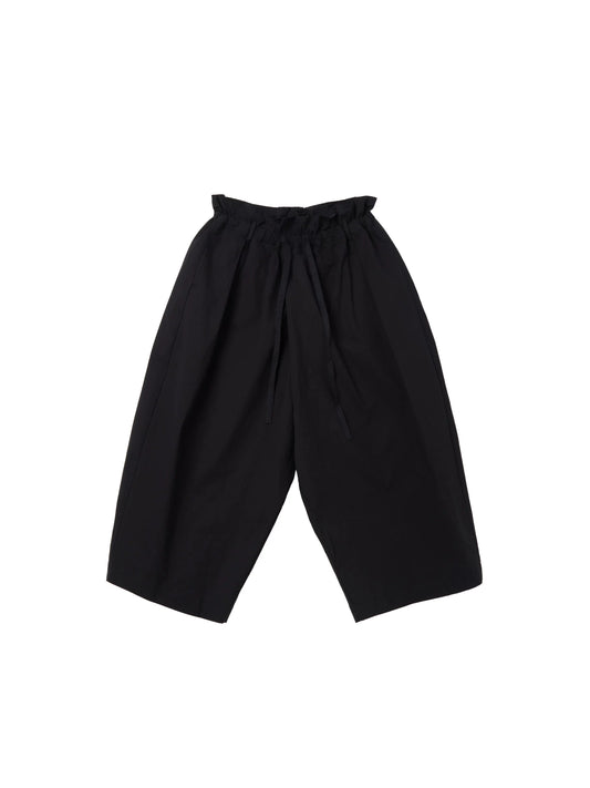 Women's Black Drawstring Balloon Wide Leg Pants