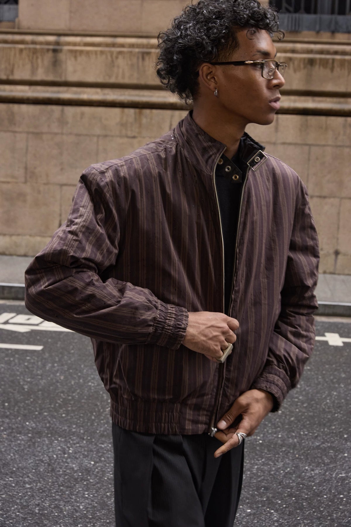 VLABMADE Reversible Waxed Harrington Jacket - 360 view 5