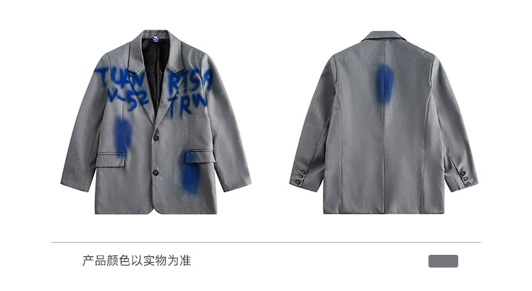 Blue Print Oversized Blazer