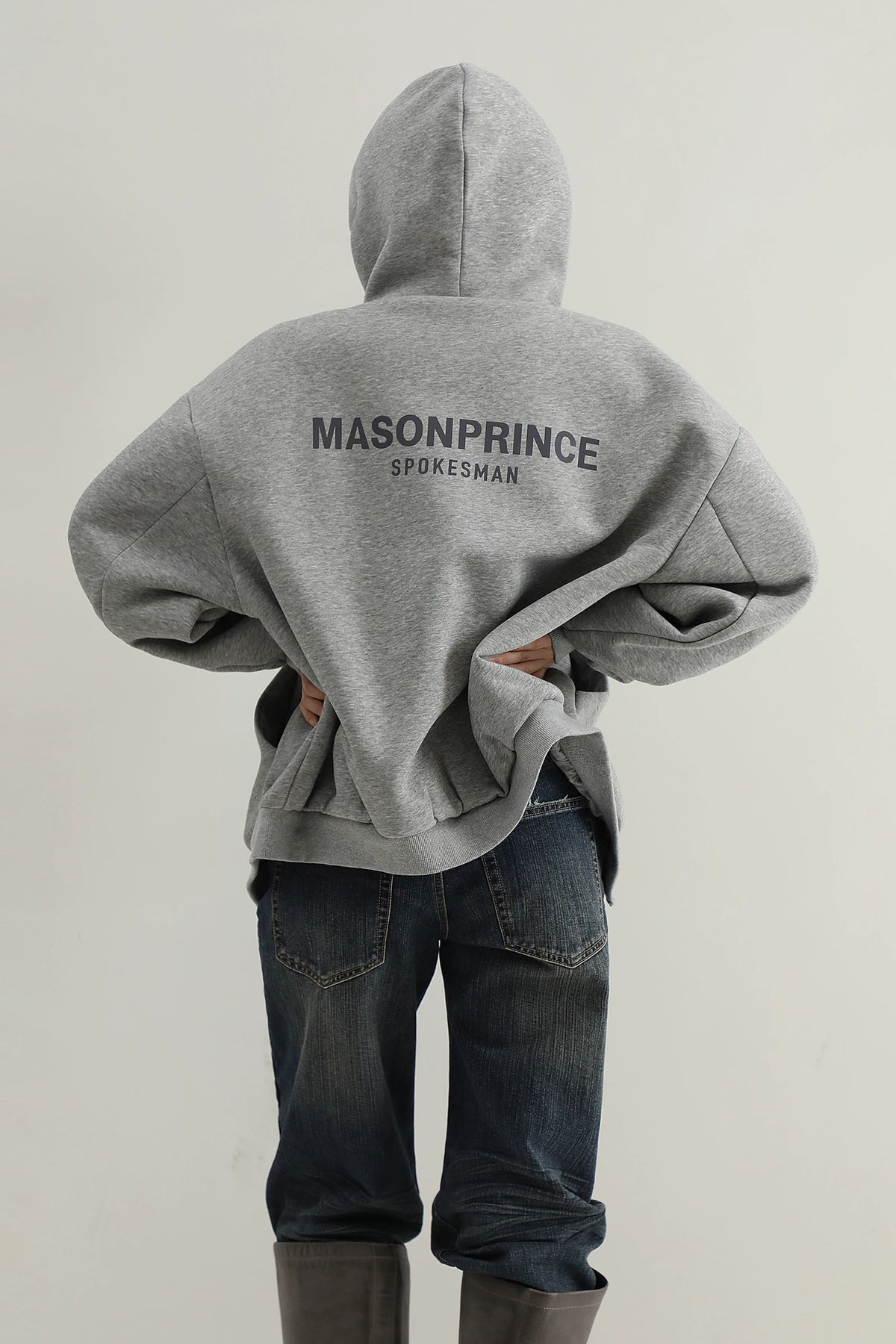 MASONPRINCE Reflective Graphic Heavyweight Hoodie