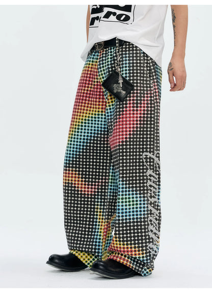 Gradient Camo Wide-Leg Pants
