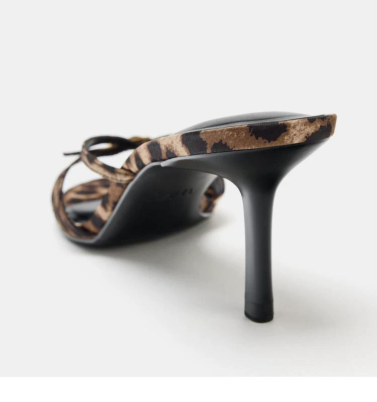Women's High-Heel Single Strap Mule Sandals