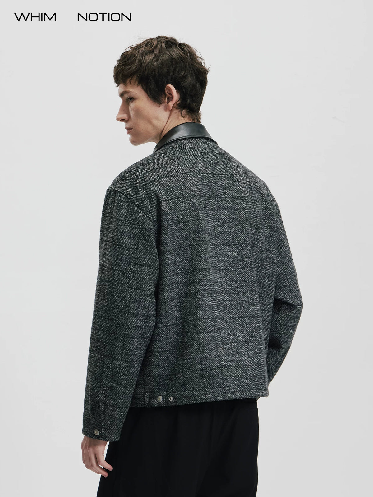 Whimnotion 25AW Wool Detroit Leather-Collar Jacket