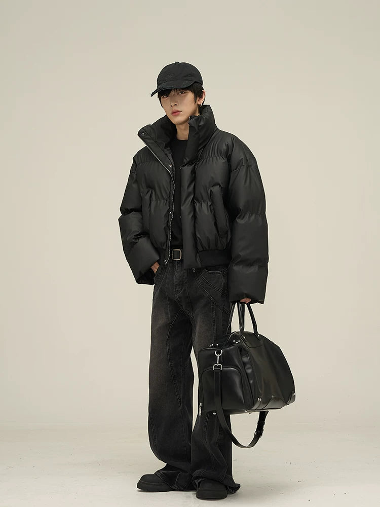 Men’s Short Puffer Jacket in black