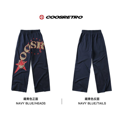Graphic Star Embroidered Sweatpants