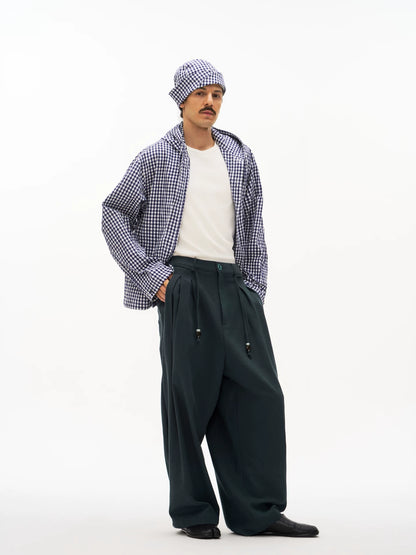 Relaxed Wide-Leg Trousers