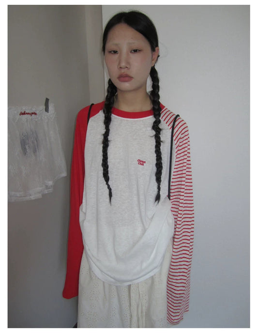 Colorblock Raglan Stripe Long Sleeve Tee - view 2