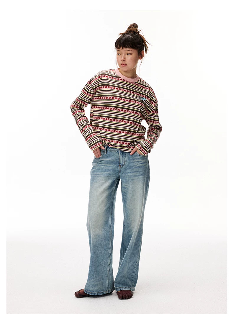 Striped Graphic Knit Sweater