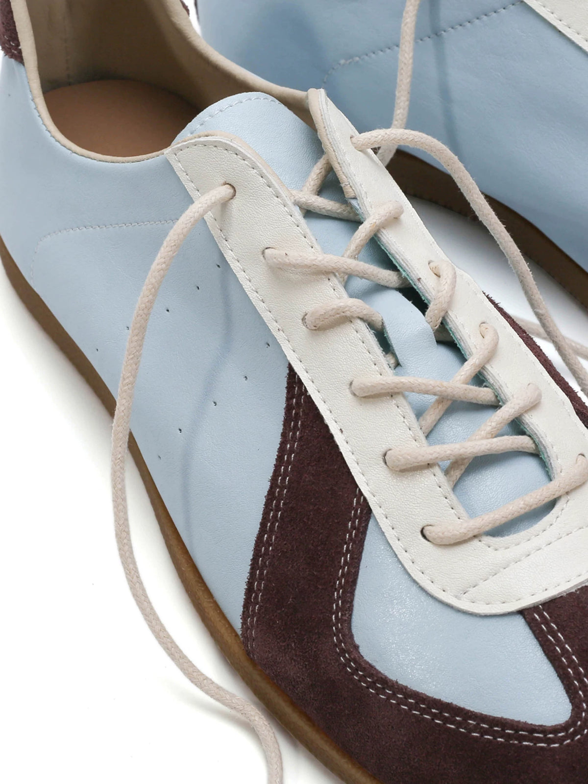 Cloudine Waxed Leather Low-Profile Trainer Sneakers