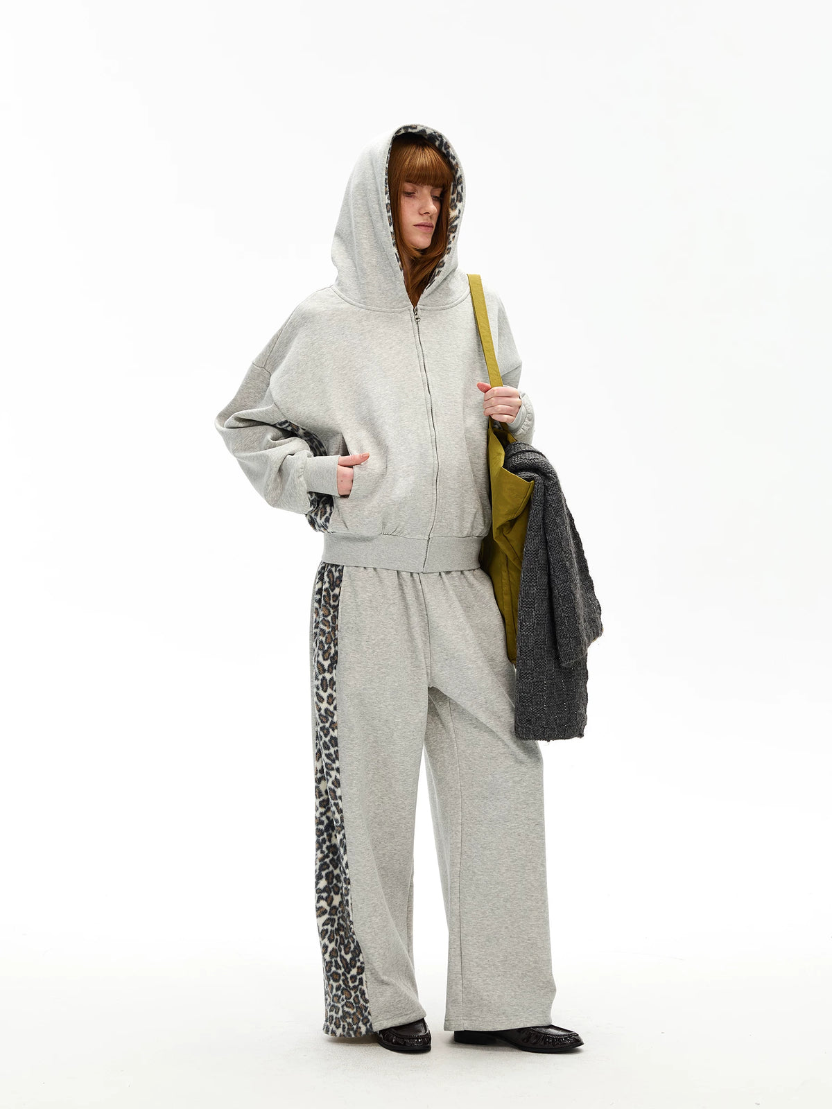 Unisex Leopard Panel Fleece Set