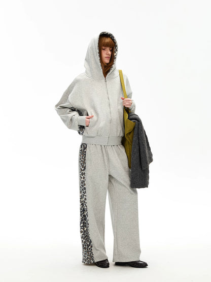 Unisex Leopard Panel Fleece Set