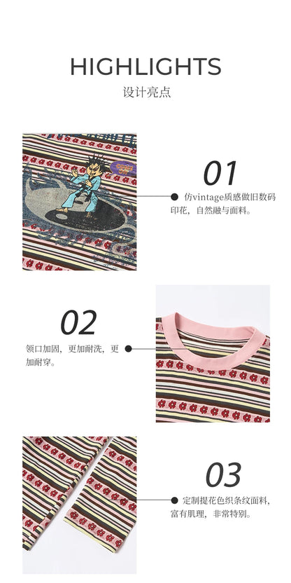 Striped Graphic Knit Sweater