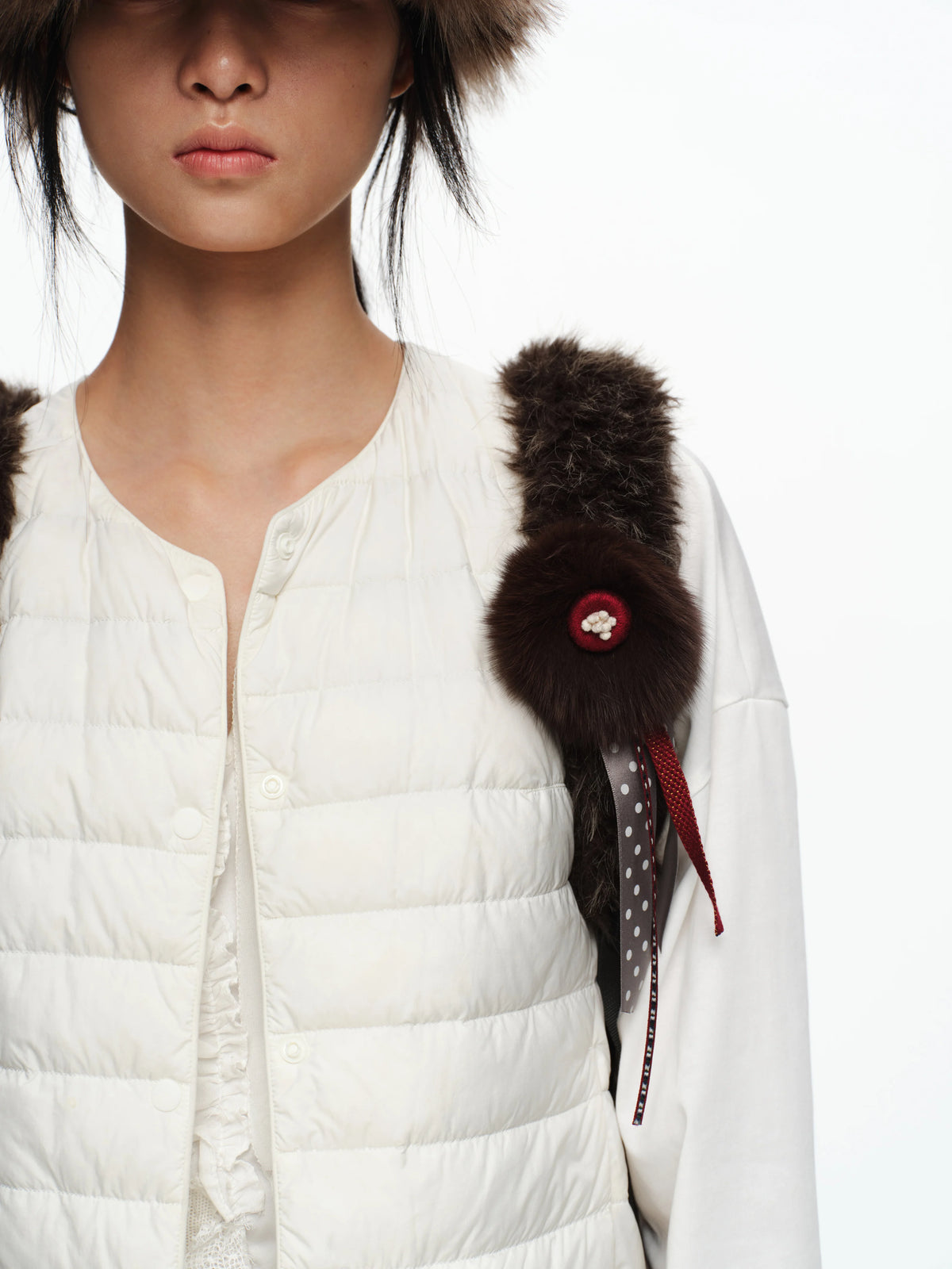 Fluffy Floral Lapel Pin