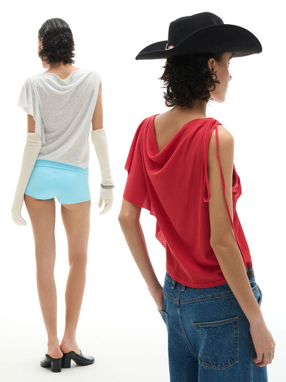 Striped Seashell Off-Shoulder Top product photo