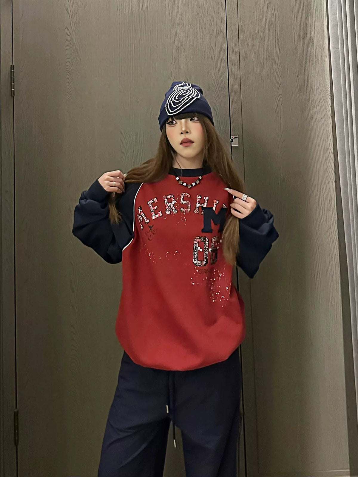 Red Raglan Sweatshirt - view 3