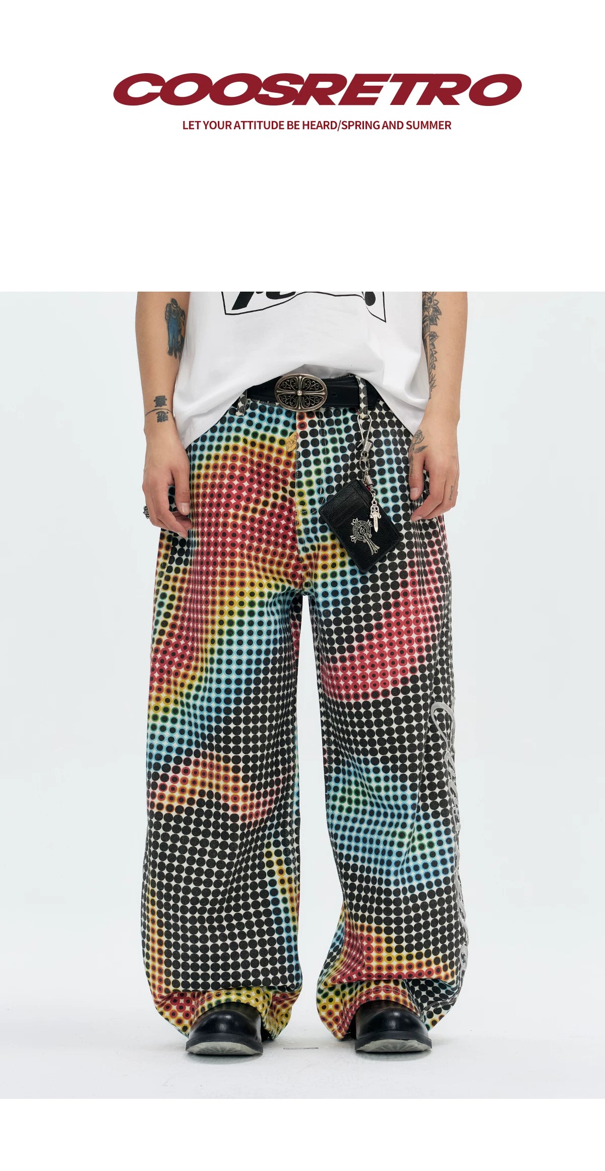 Gradient Camo Wide-Leg Pants