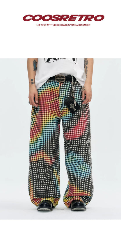 Gradient Camo Wide-Leg Pants