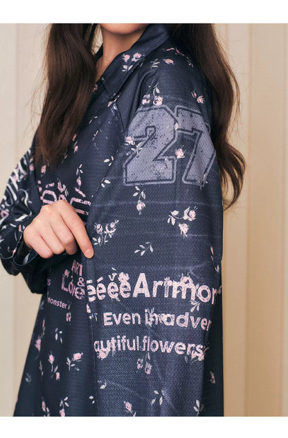 Printed Raglan Long Sleeve T-Shirt