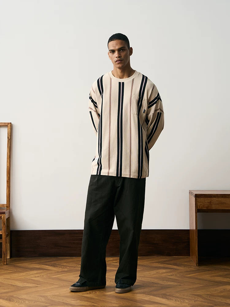 Striped Relaxed Long Sleeve Shirt product view