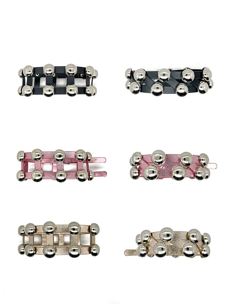 Three-Tone Adjustable Studded Choker worn view
