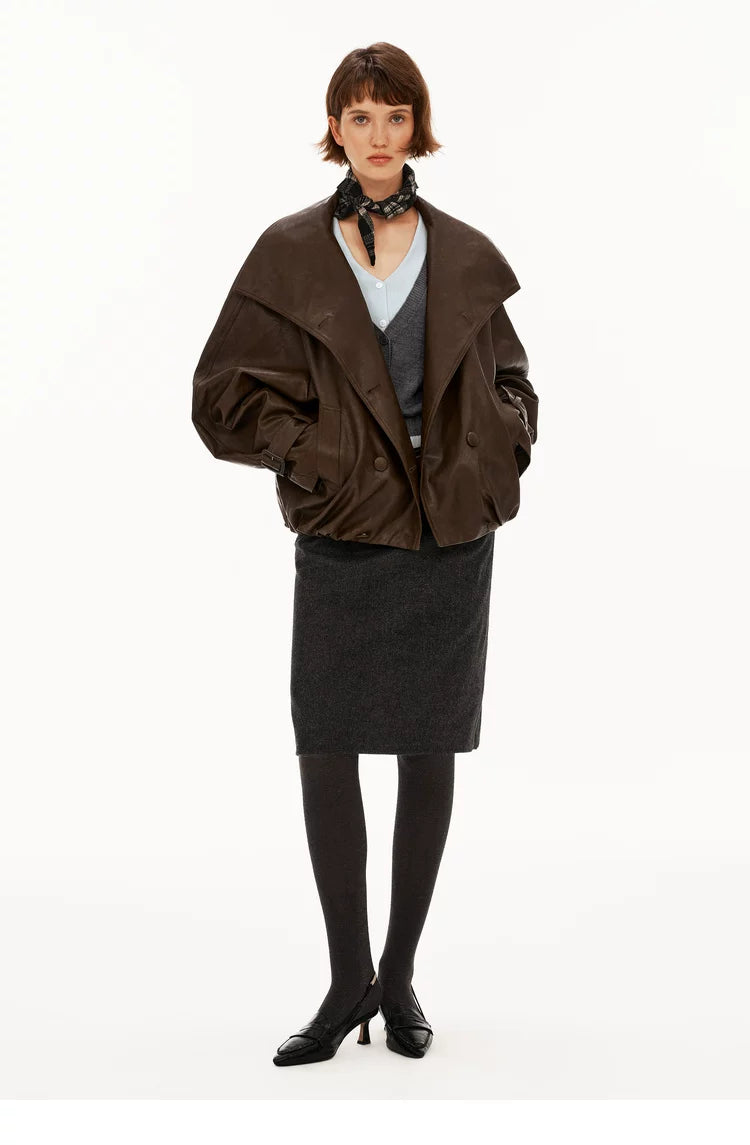 Reversible Wool-Blend A-Line Midi Skirt - 360 view 8