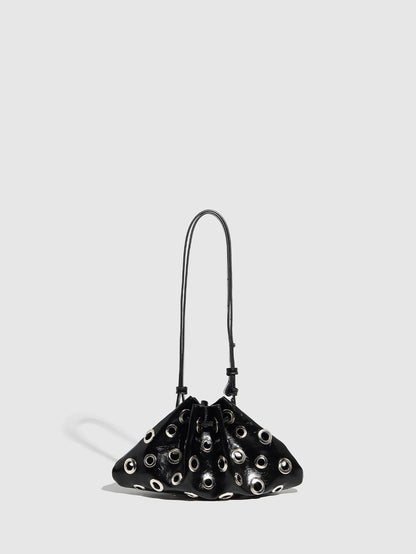 Eyelet Studded Drawstring Shoulder Bag product photo