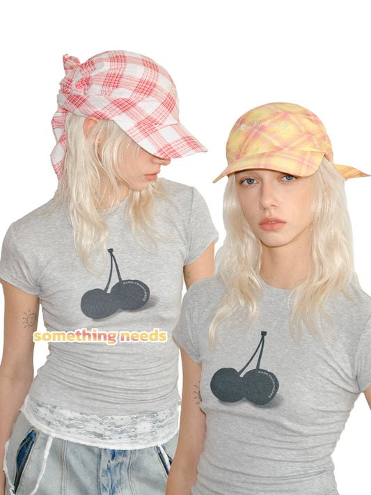 Plaid Bandana Cap for Women and Men, Adjustable Checkered Baseball Hat, Fashion Streetwear Headscarf, Casual Hip Hop Accessory