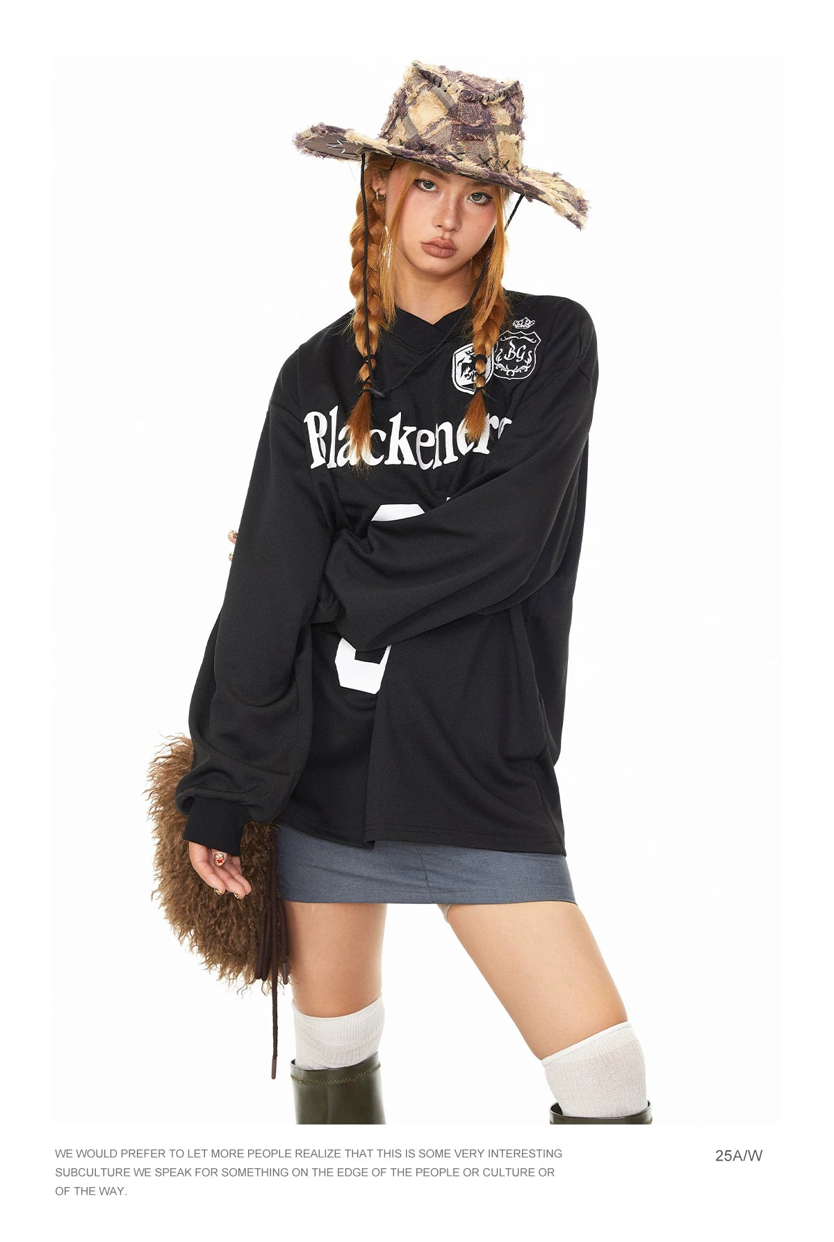 Number 07 V Neck Long Sleeve T-Shirt