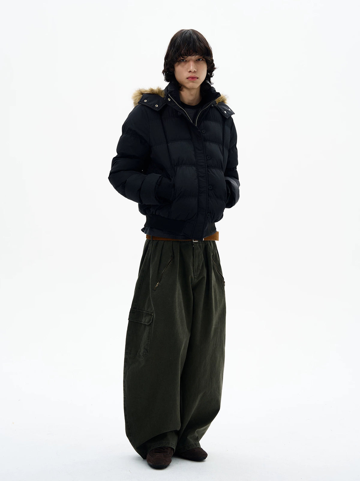 Faux Fur Hood Puffer Jacket product photo