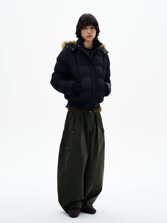 Faux Fur Hood Puffer Jacket product photo