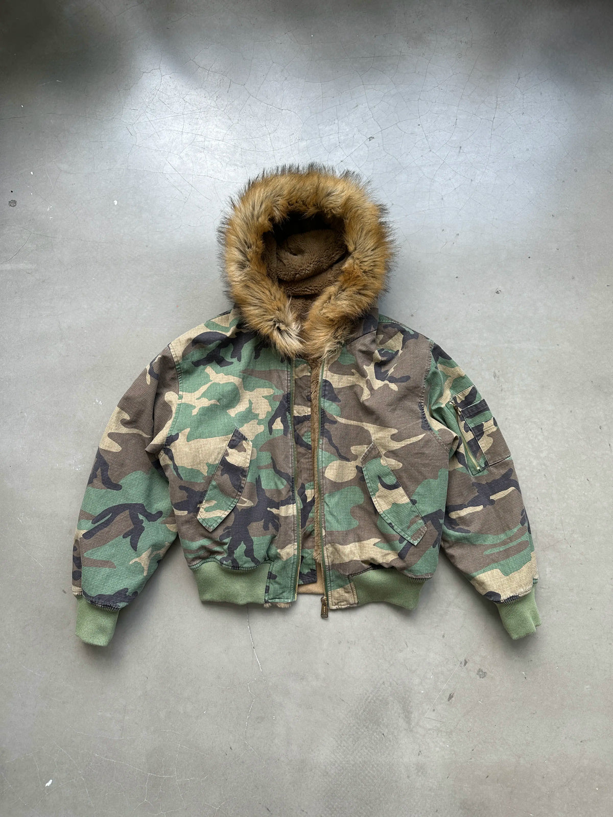 Camouflage jacket, front view