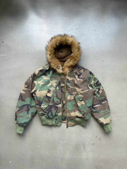 Camouflage jacket, front view
