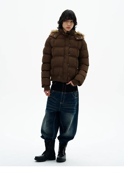 Faux Fur Hood Puffer Jacket product photo