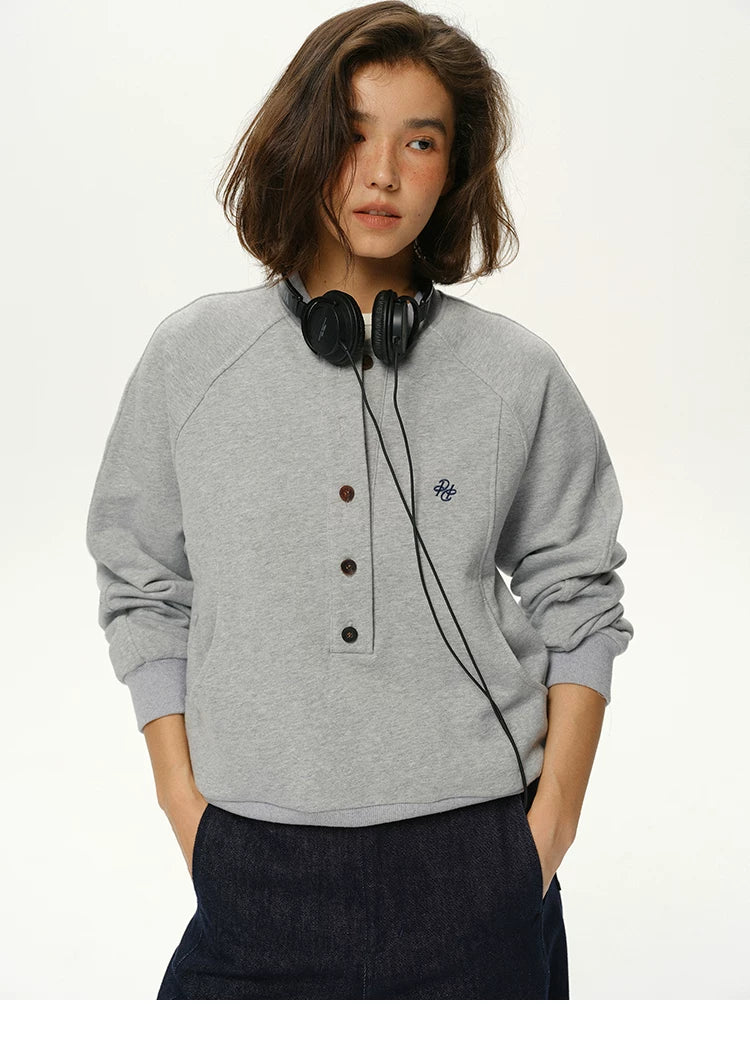Embroidered Cotton Crew Neck Sweatshirt - 360 view 4
