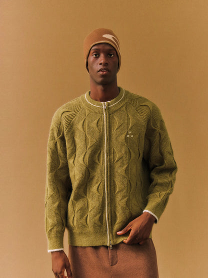 FPA Wave Cable Round-Neck Zip Sweater