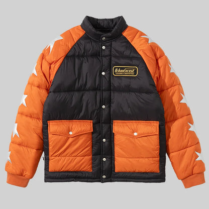 Star Print Puffer Jacket - view 1