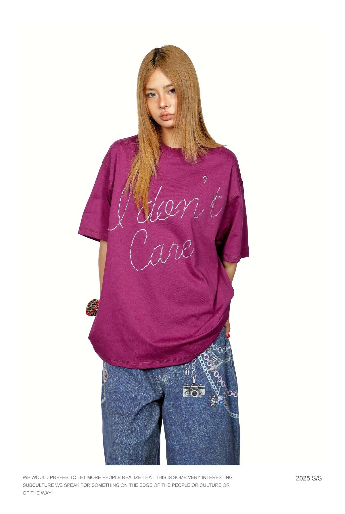 Rhinestone Letter Graphic T-Shirt product photo