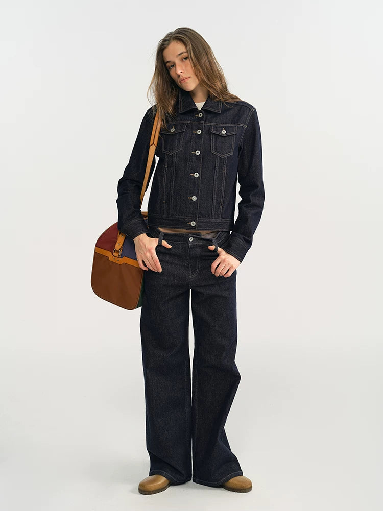 Cropped Vintage Denim Jacket - 360 view 2