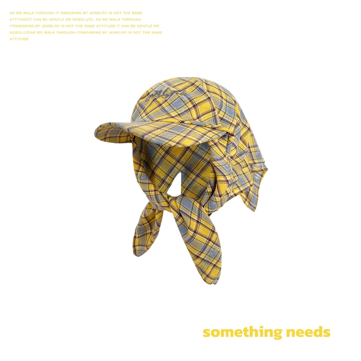 Plaid Bandana Cap for Women and Men, Adjustable Checkered Baseball Hat, Fashion Streetwear Headscarf, Casual Hip Hop Accessory
