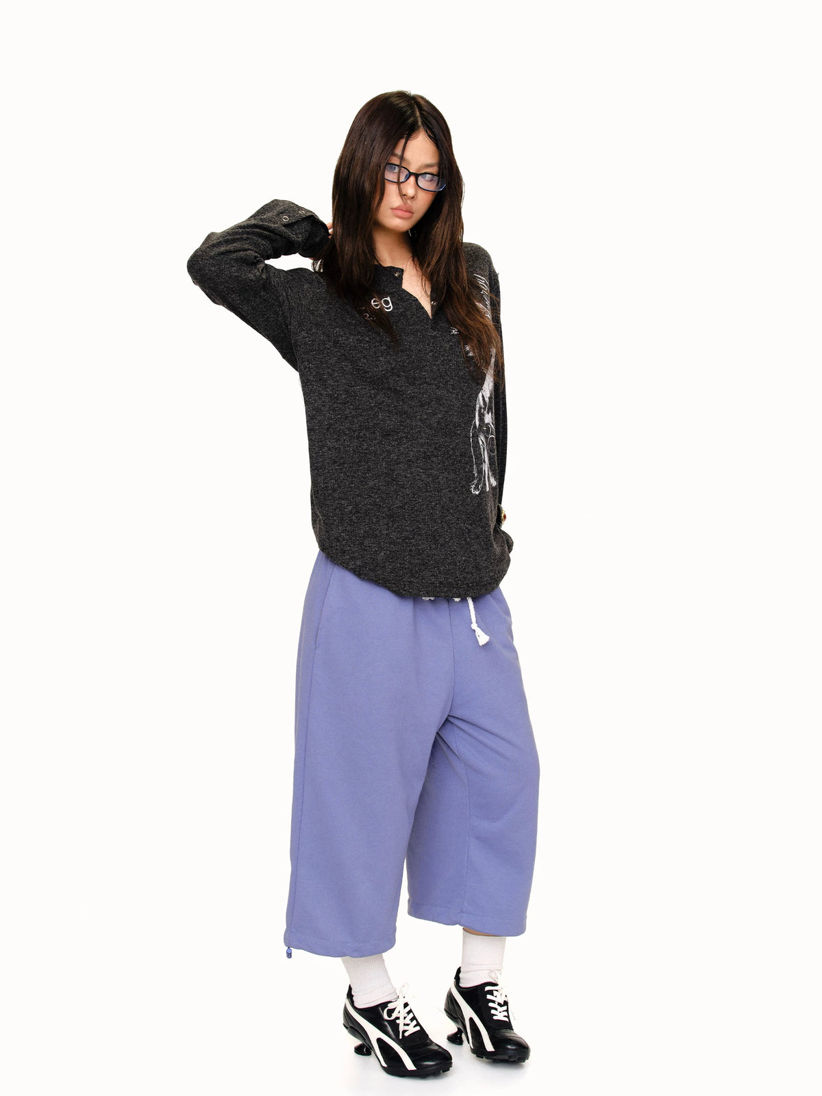 Graphic Henley Long Sleeve Shirt product photo