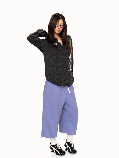 Graphic Henley Long Sleeve Shirt product photo