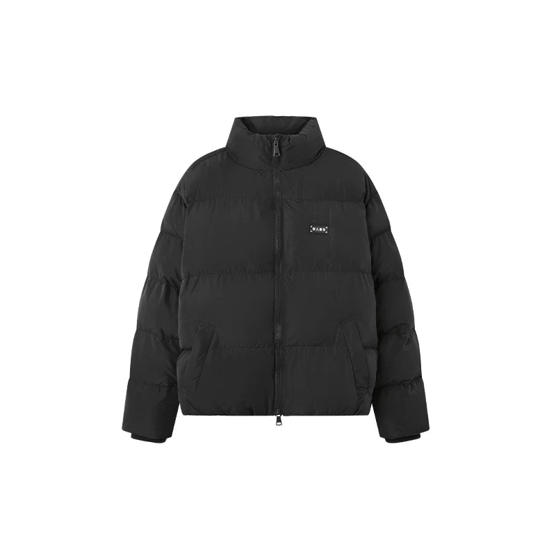 Kurz geschnittene Stehkragen-Pufferjacke