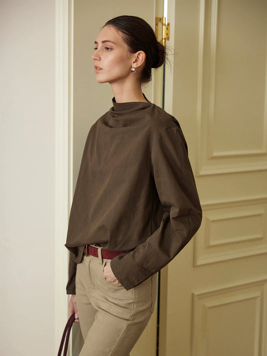 MOOFEEL Stand-Collar Shirt